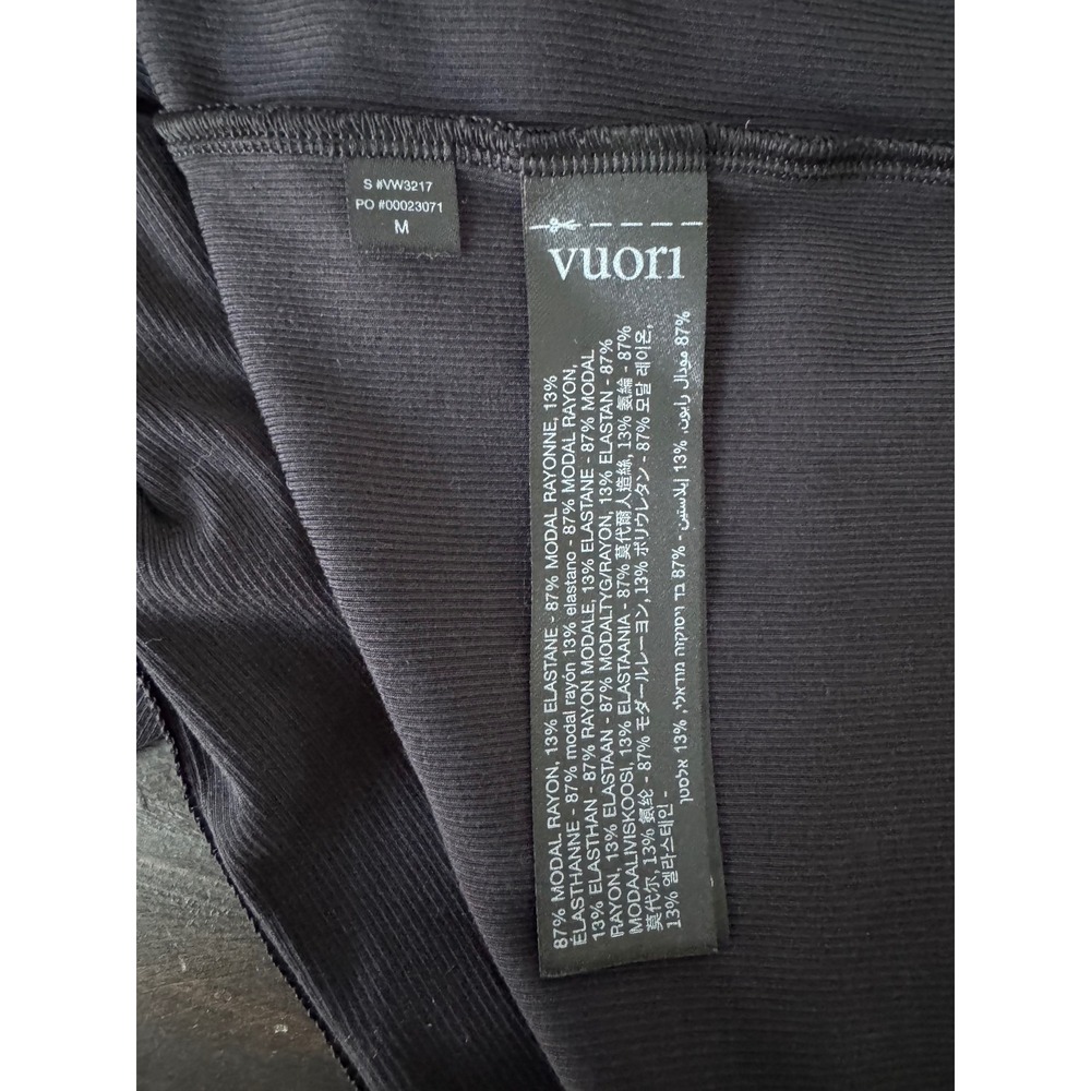 Vuori Pose Column Skirt Ribbed Knit Midi Heathered Black VW3217 Size M H - Picture 7 of 8